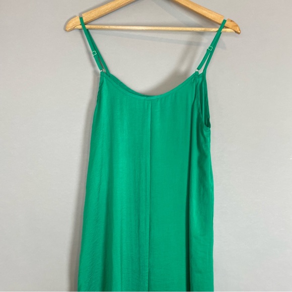 Sadie & Sage Maxi Slip Dress Green Relaxed Fit Summer Vacation Breezy Size Small - Picture 6 of 11